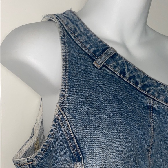 ZARA Denim One-Shoulder Top - Picture 3 of 6